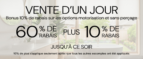 60% + 10% de rabais supplémentaire sur tout