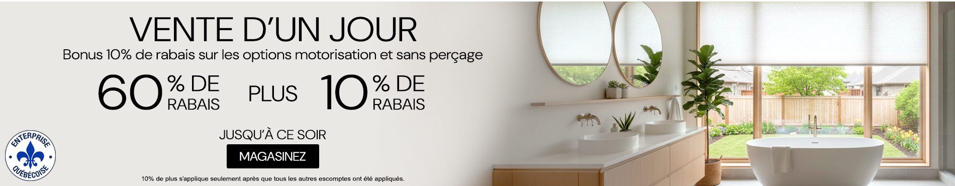 60% + 10% supplémentaire sur tout