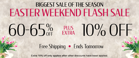 60-65% off everything + extra 10% off