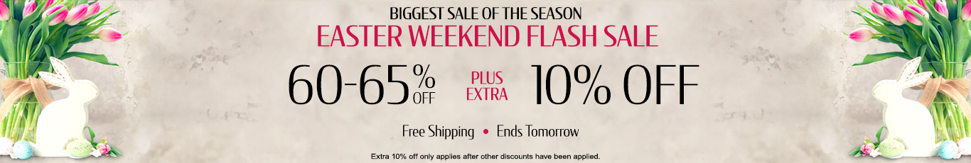 60-65% off everything + extra 10% off