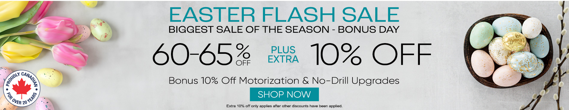 60-65% off everything + extra 10% off