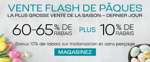 60-65% de rabais sur tout plus 10% supplémentaire