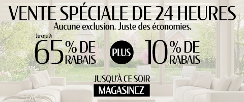 50% + 28% de rabais supplémentaire sur tout