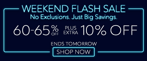 60-65% off everything + extra 10% off