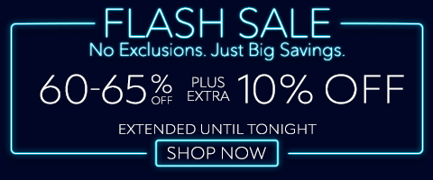 60-65% off everything + extra 10% off