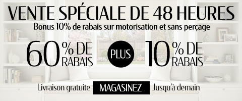 60% + 10% de rabais supplémentaire sur tout