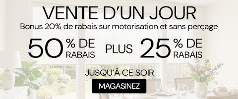50% de rabais sur tout + 25% de rabais