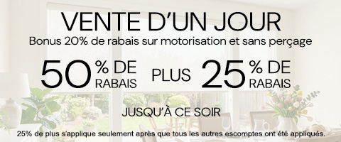 50% + 25% de rabais supplémentaire