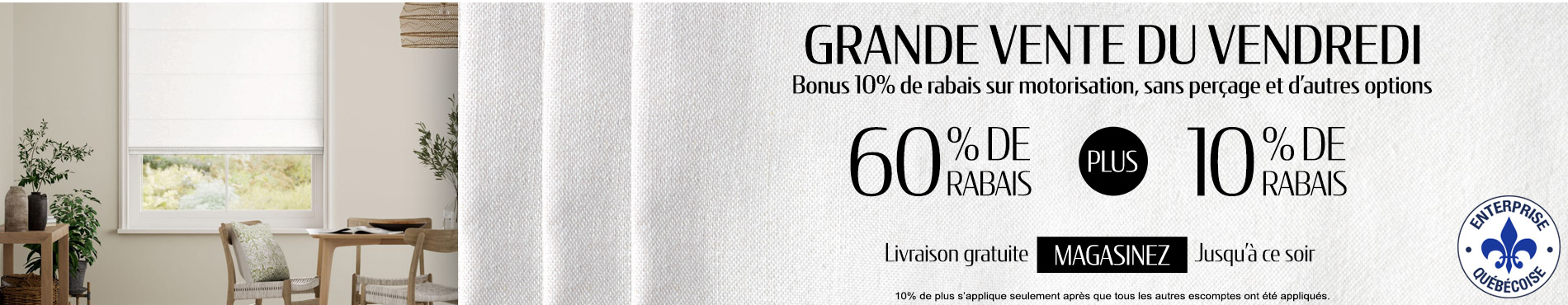 jusqu'à 60% + 10% supplémentaire sur tout