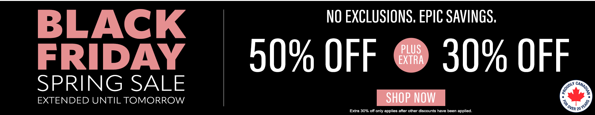 50% off everything + 30% off