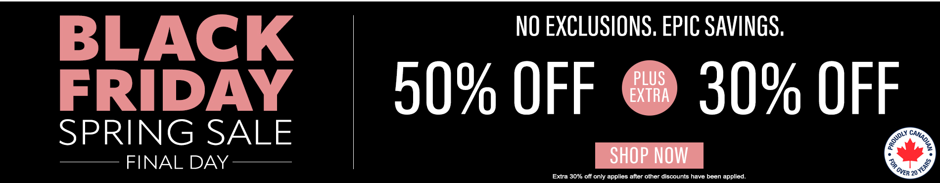 50% off everything + 30% off