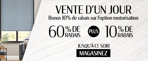 60% + 10% de rabais supplémentaire sur tout