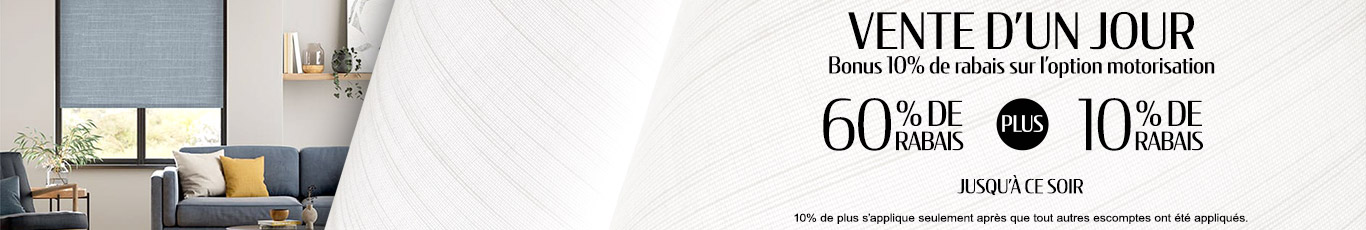 60% + 10% de rabais supplémentaire sur tout