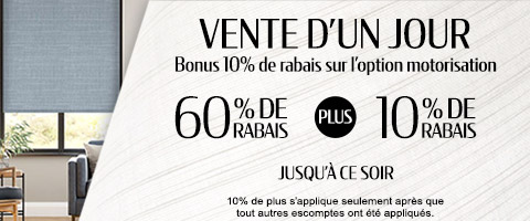 60% + 10% de rabais supplémentaire sur tout