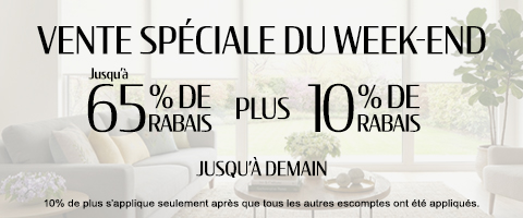 50% + 28% de rabais supplémentaire sur tout