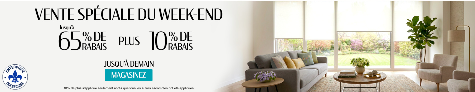 50% + 28% de rabais supplémentaire sur tout