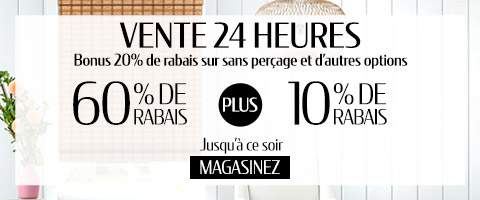 60% + 10% de rabais supplémentaire sur tout