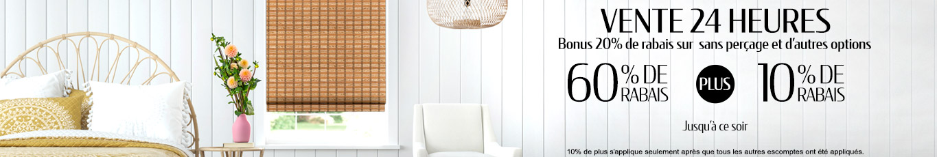 60% + 10% de rabais supplémentaire sur tout