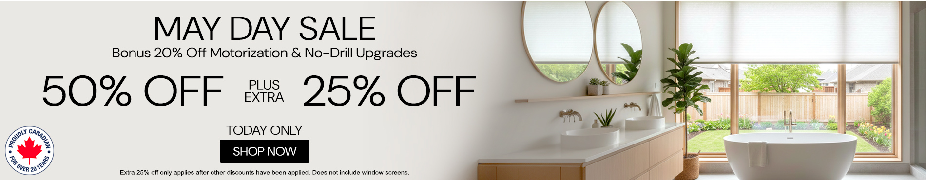 50% off everything + 25% off