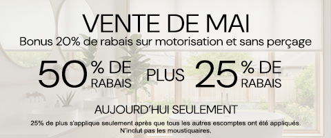 50% + 25% de rabais supplémentaire