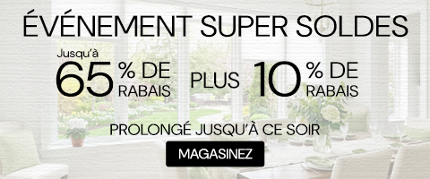 50% + 28% de rabais supplémentaire sur tout