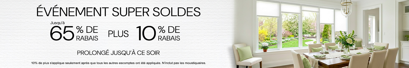 50% + 28% de rabais supplémentaire sur tout
