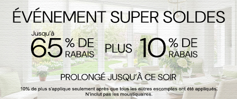 50% + 28% de rabais supplémentaire sur tout