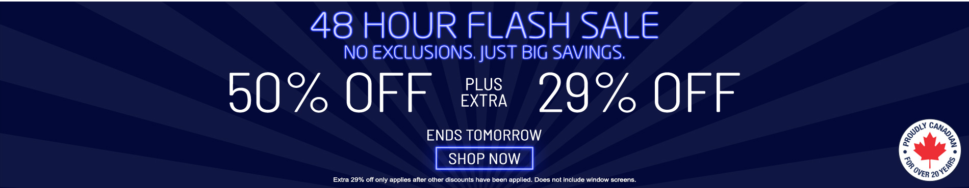 50% off everything + 29% off