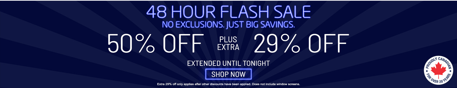50% off everything + 29% off