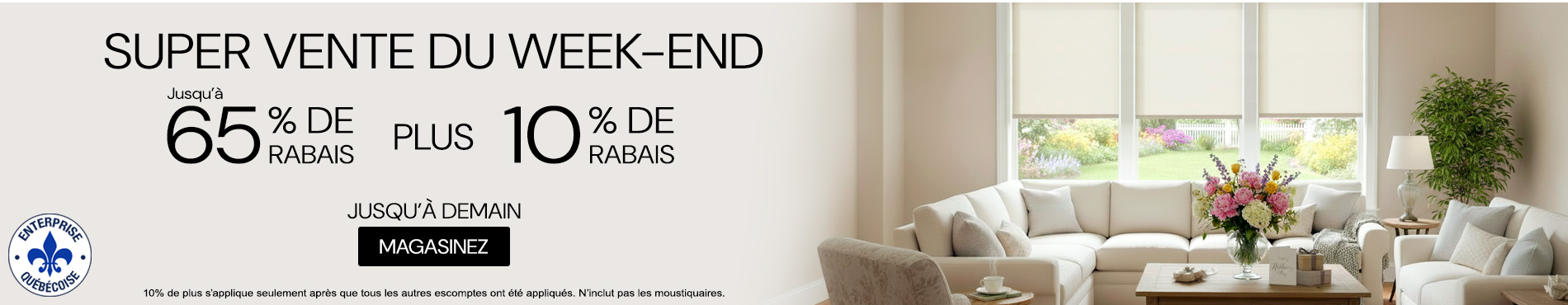 50% + 28% de rabais supplémentaire sur tout