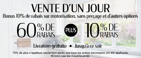 60% + 10% de rabais supplémentaire sur tout