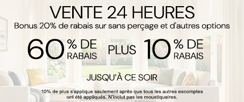 60% + 10% de rabais supplémentaire sur tout
