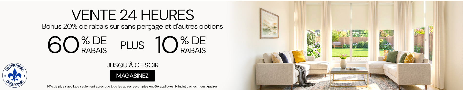 60% + 10% supplémentaire sur tout
