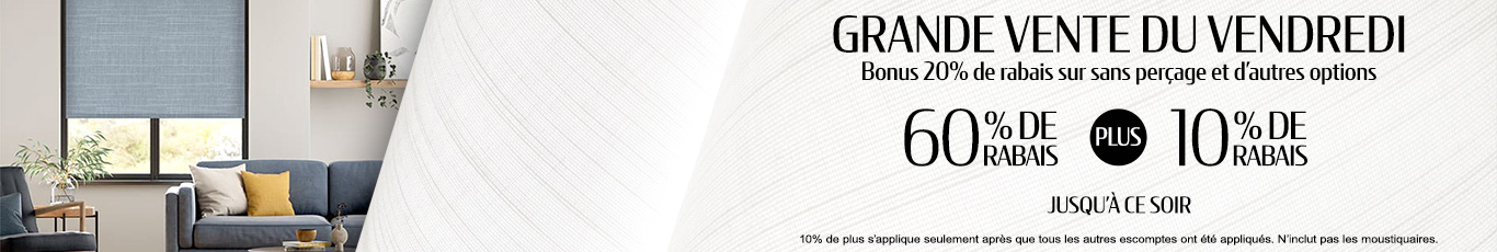 60% + 10% de rabais supplémentaire sur tout