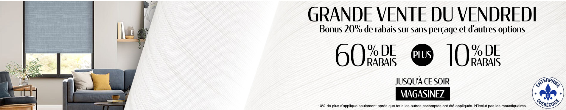 60% + 10% supplémentaire sur tout