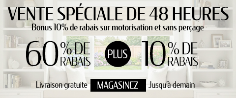 60% + 10% de rabais supplémentaire sur tout