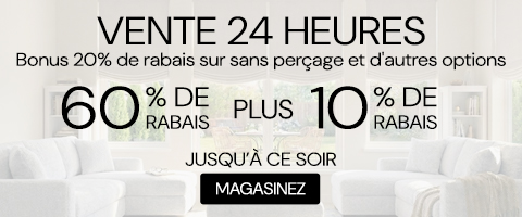 60% + 10% de rabais supplémentaire sur tout