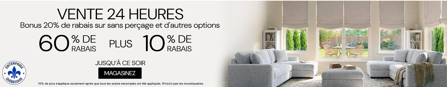 60% + 10% supplémentaire sur tout