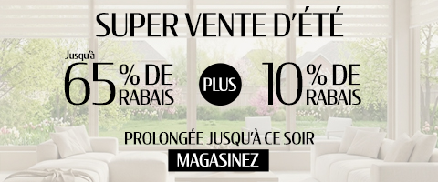 Jusqu'à 65% + 10% de rabais supplémentaire sur tout