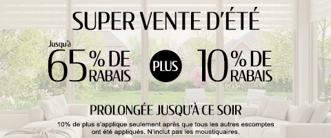50% + 28% de rabais supplémentaire sur tout