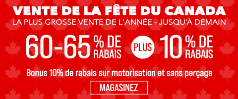 60-65% de rabais sur tout plus 10% supplémentaire