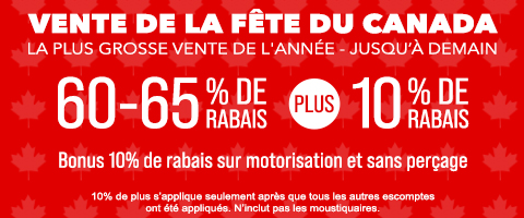 60-65% de rabais sur tout + 10% supplémentaire