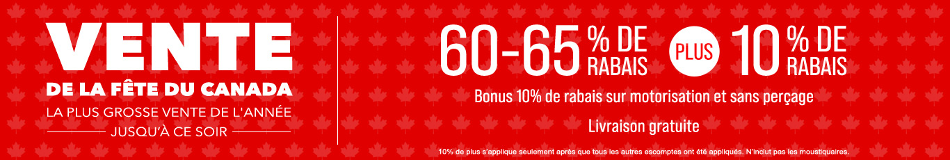 60-65% de rabais sur tout + 10% supplémentaire