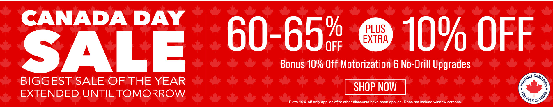 60-65% off everything + extra 10% off