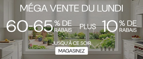 60-65% de rabais sur tout plus 10% supplémentaire