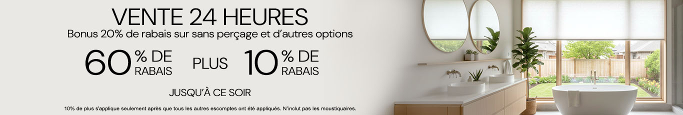 60% + 10% de rabais supplémentaire sur tout