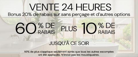 60% + 10% de rabais supplémentaire sur tout