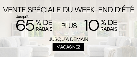 Jusqu'à 65% + 10% de rabais supplémentaire sur tout