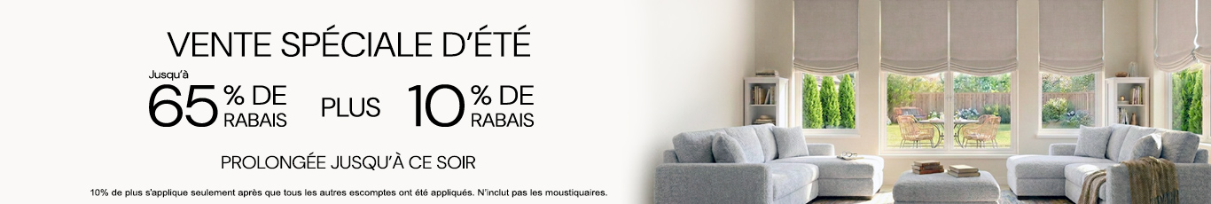 Jusqu'à 65% + 10% de rabais supplémentaire sur tout