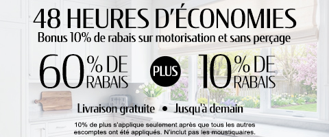 60% + 10% de rabais supplémentaire sur tout